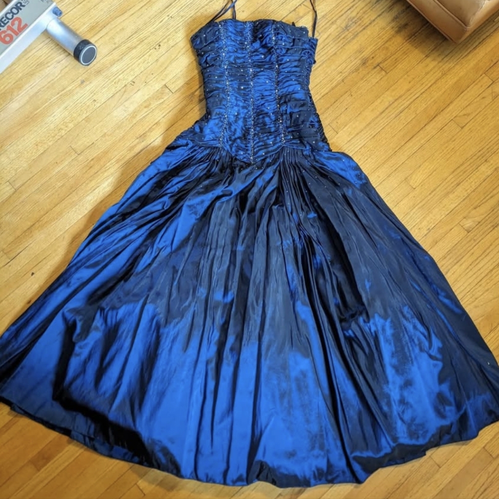 Elegant Saphhire Blue Grad Dress, US Size Small
